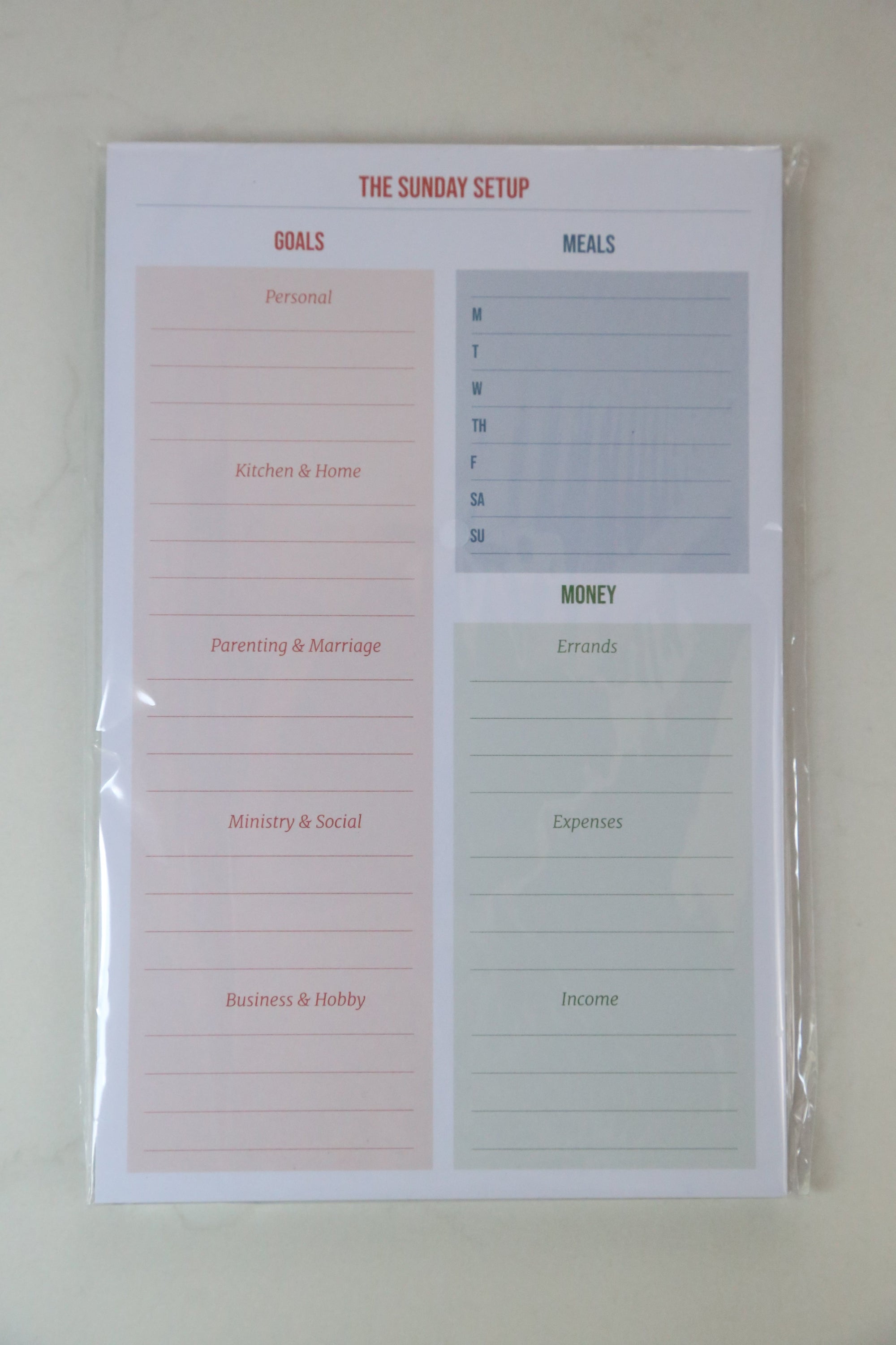 Sunday Setup Tearpad - Erin Chase Store