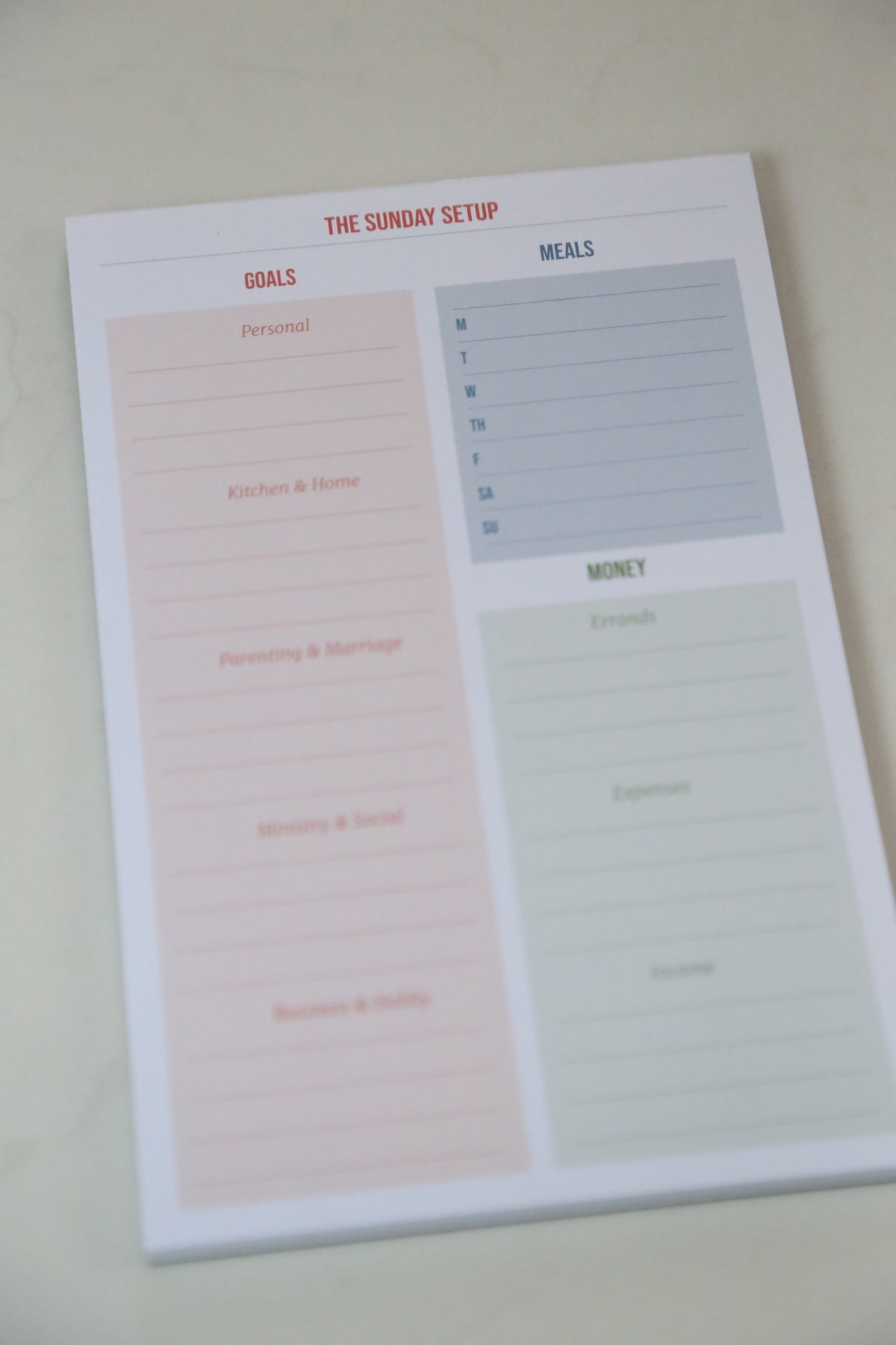 Sunday Setup Tearpad - Erin Chase Store