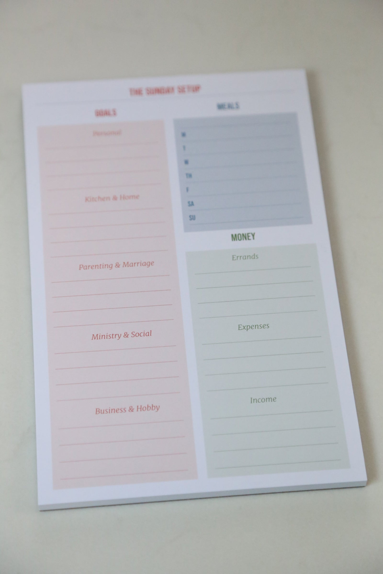 Sunday Setup Tearpad - Erin Chase Store