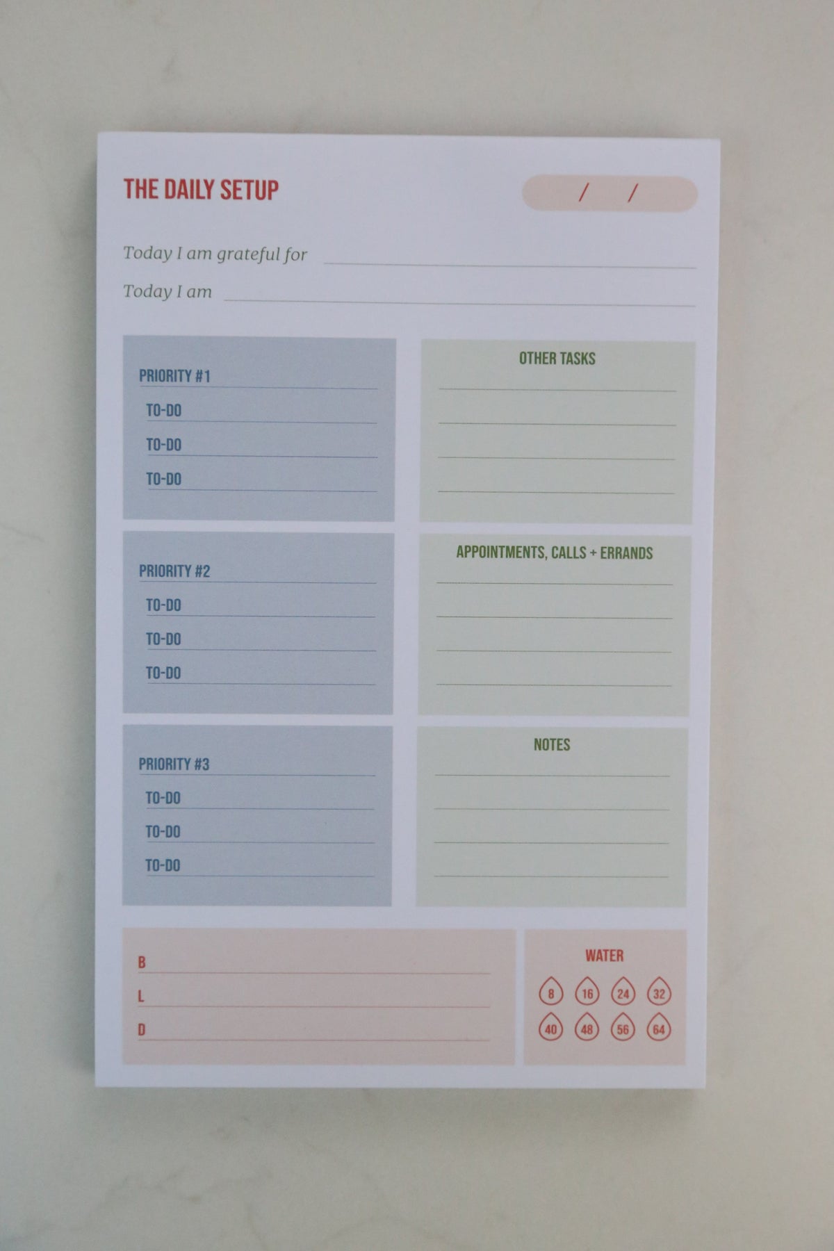 Daily Setup Tearpad - Erin Chase Store