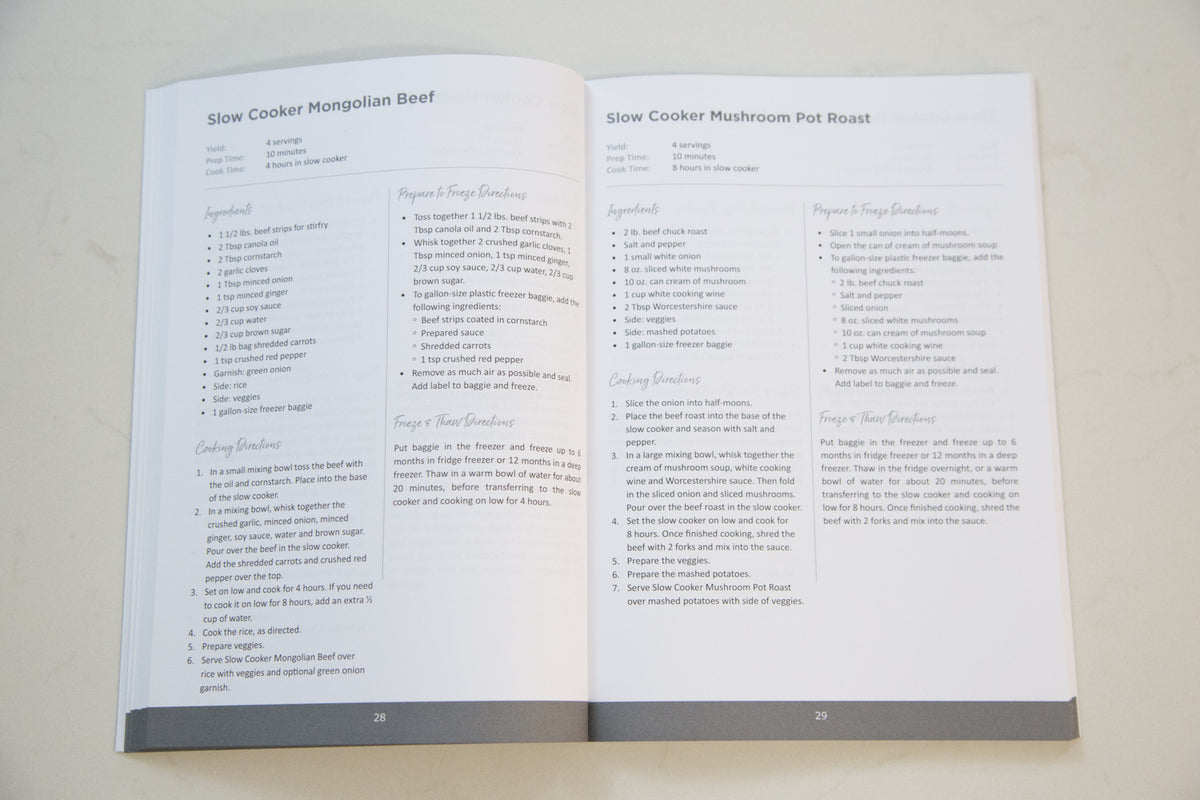 Book &amp; Prep Kit for Freezer to Slow Cooker Meals - Erin Chase Store
