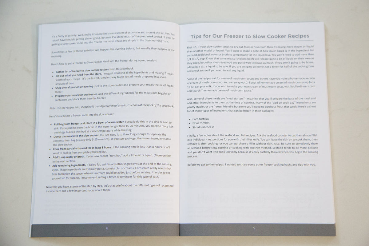 Book &amp; Prep Kit for Freezer to Slow Cooker Meals - Erin Chase Store