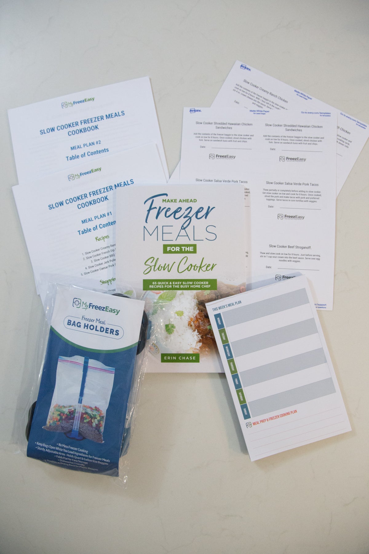 Book &amp; Prep Kit for Freezer to Slow Cooker Meals - Erin Chase Store
