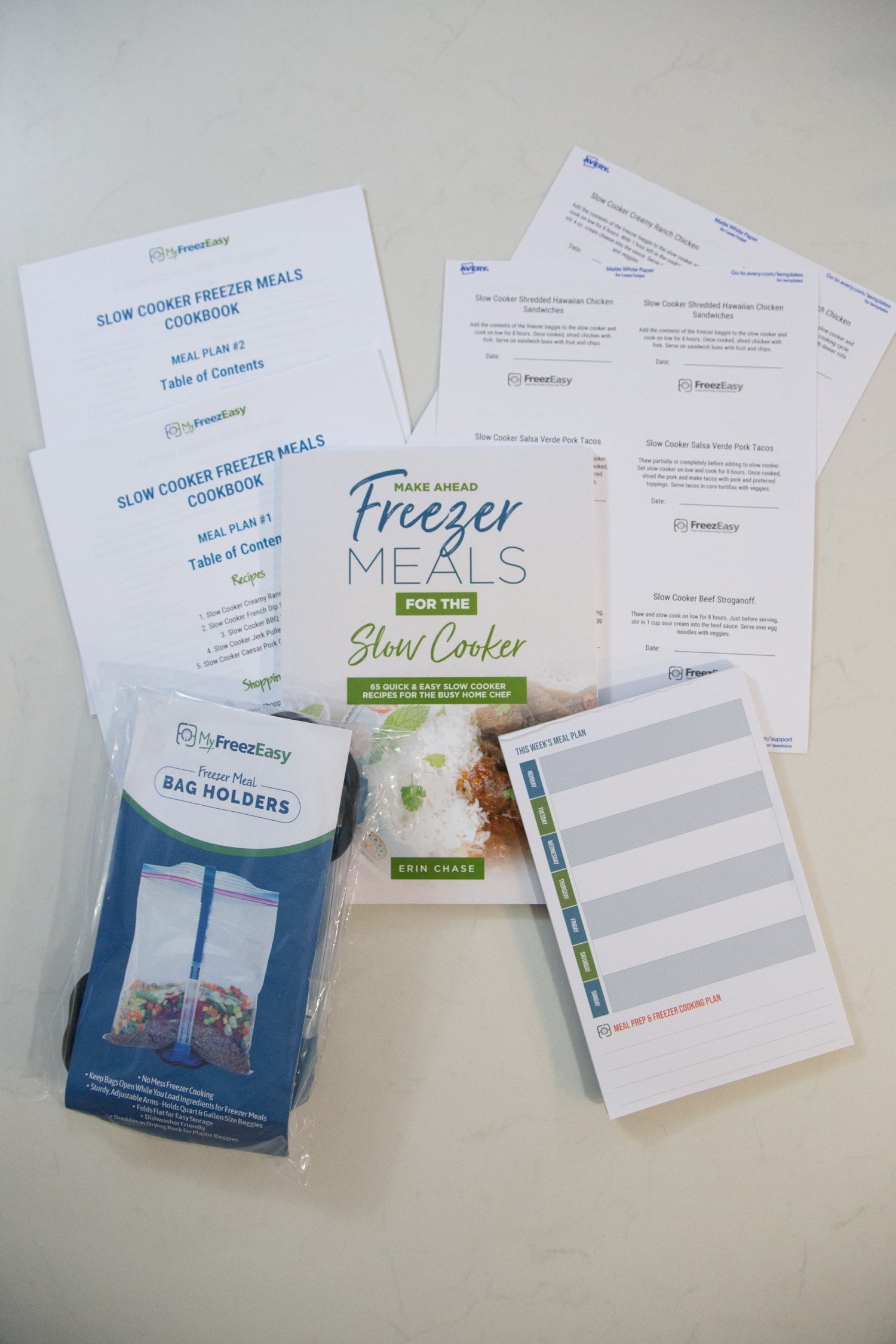 Book & Prep Kit for Freezer to Slow Cooker Meals - Erin Chase Store