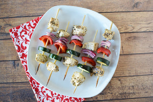 paleo garlic chicken skewers from real food cookbook erin chase