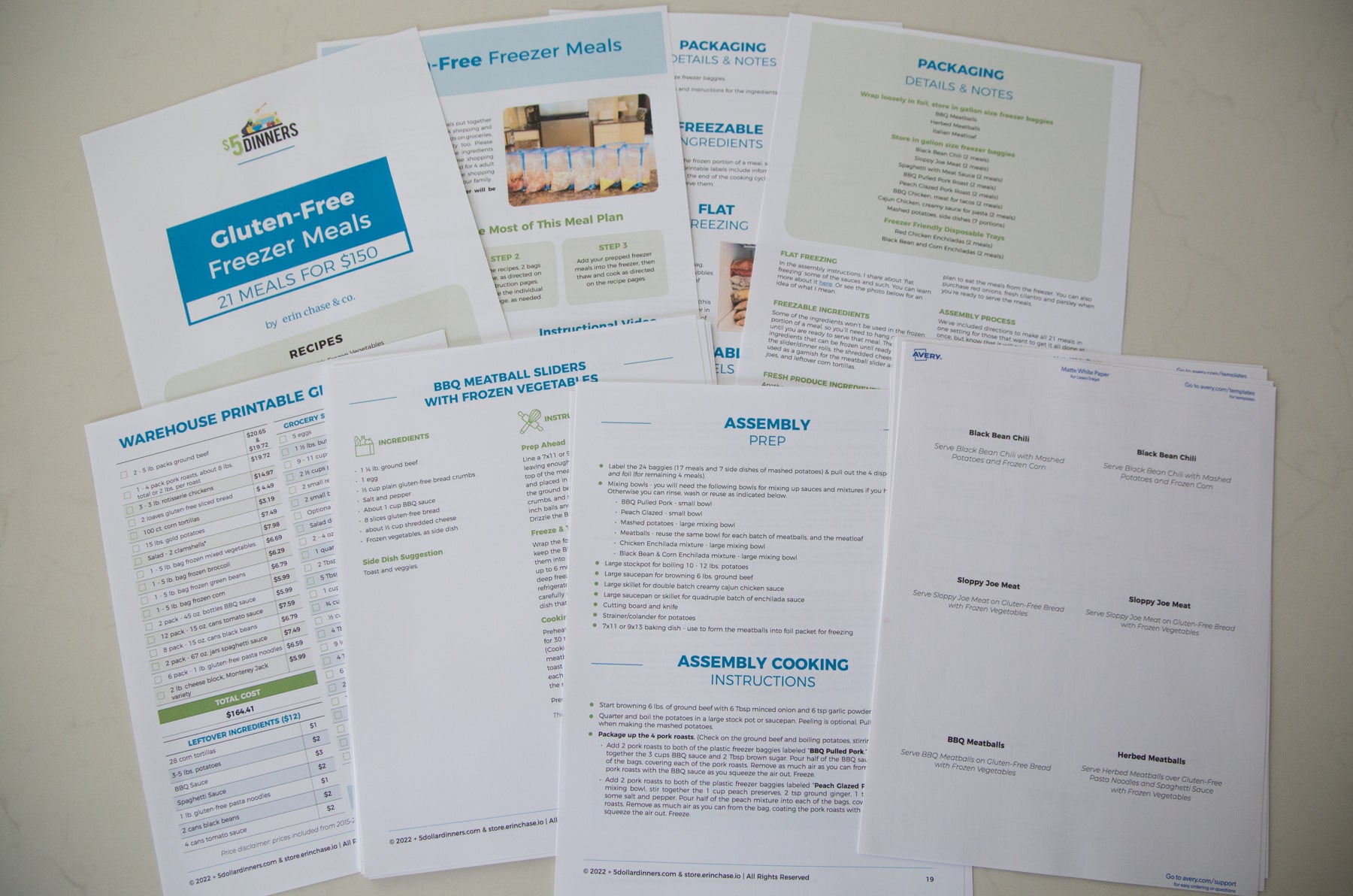 Gluten-Free Freezer Meals: DIGITAL PDF - Erin Chase Store