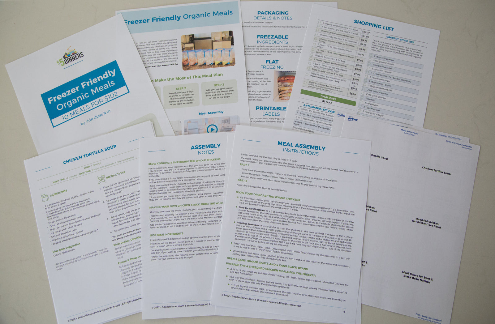 Freezer Friendly Organic Meals: DIGITAL & PRINTED PDF + BAG HOLDERS - Erin Chase Store