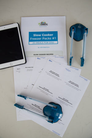 Slow Cooker Freezer Packs #1: DIGITAL & PRINTED PDF + BAG HOLDERS