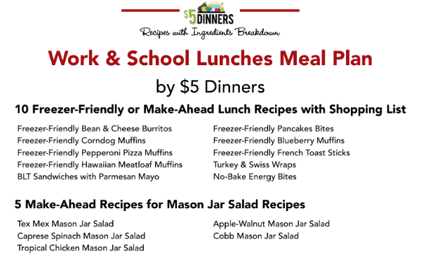 20 Meals for $150 - Work & School Lunches - Erin Chase Store
