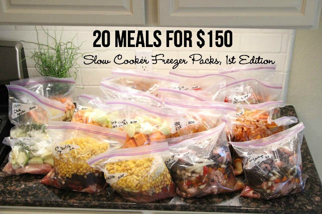 20 Meals for $150 - Slow Cooker Freezer Packs #1 - Erin Chase Store
