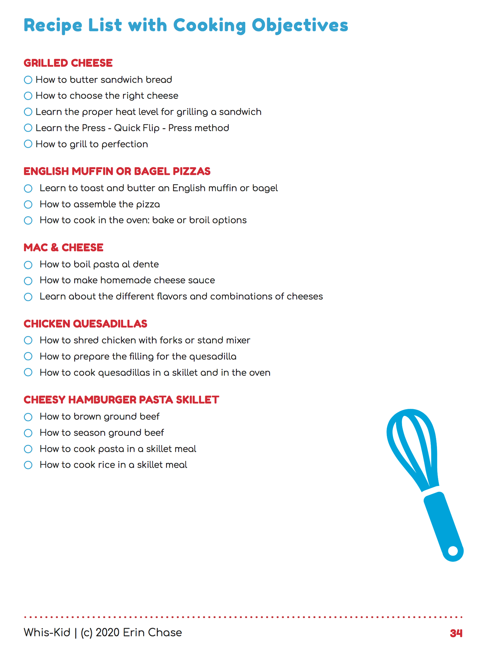 Whis-Kid: ULTIMATE PACK for Cooking Lessons - Erin Chase Store