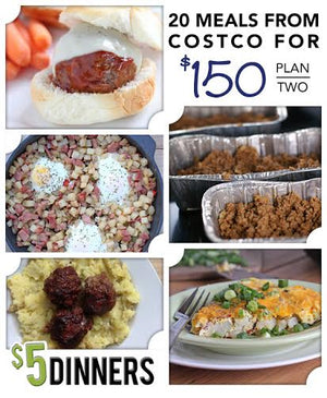 20 meals from costco for $150 plan #2