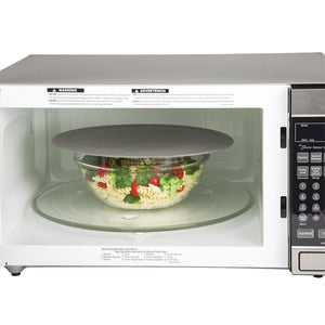 image of micromat being used to cover a bowl of food in the microwave