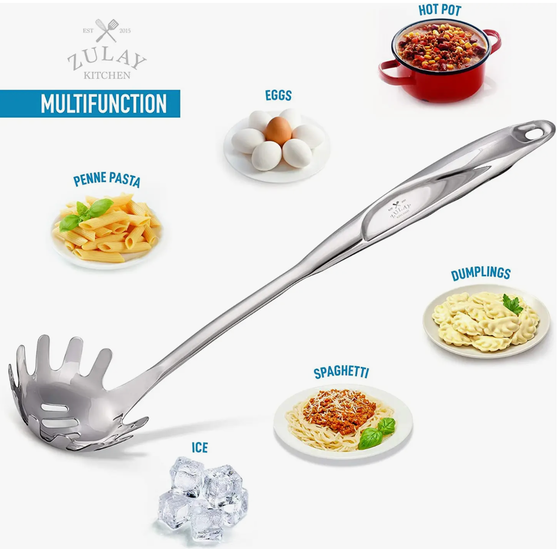 Stainless Pasta Server - Erin Chase Store