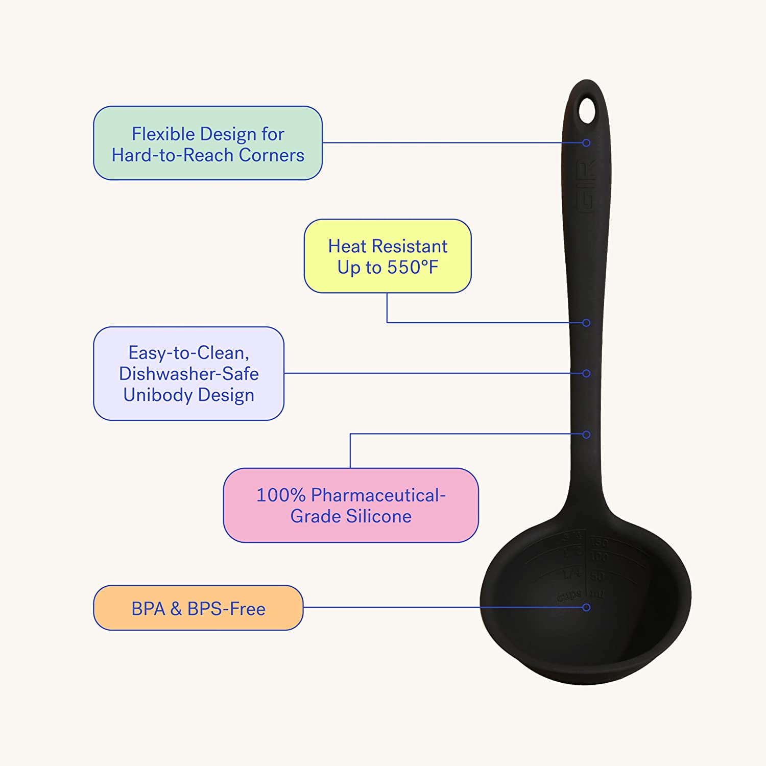 LADLE - Ultimate Flexible, Silicone Ladle - Erin Chase Store